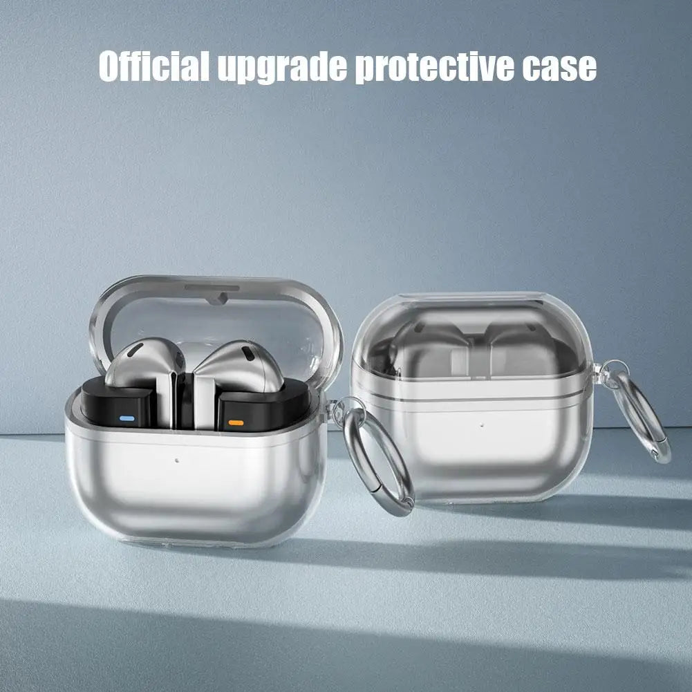 Transparent Samsung Galaxy Buds 3 Pro Case with Carabiner