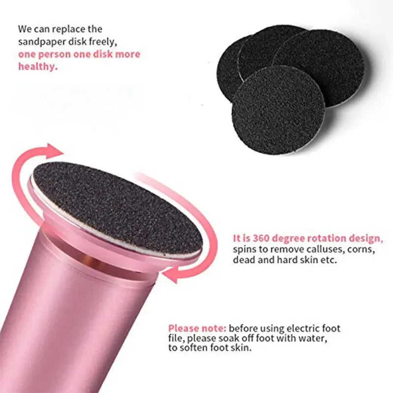 Electric Foot Callus Remover – Rechargeable Pedicure File Tool