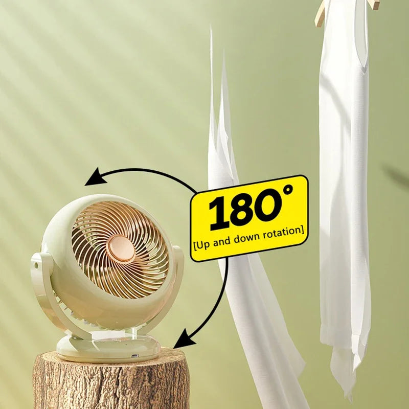 Mini Portable Rechargeable Desktop Fan – Quiet & Wireless