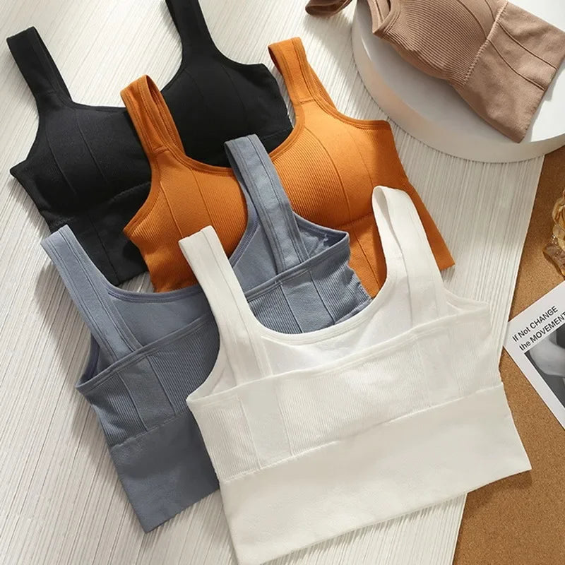 Women's Wire-Free Gathered Sports Bra | Breathable Gym Vest