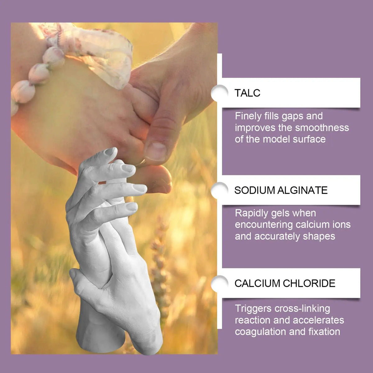 DIY Hand Casting Kit – Couples & Family Plaster Mold Keepsake