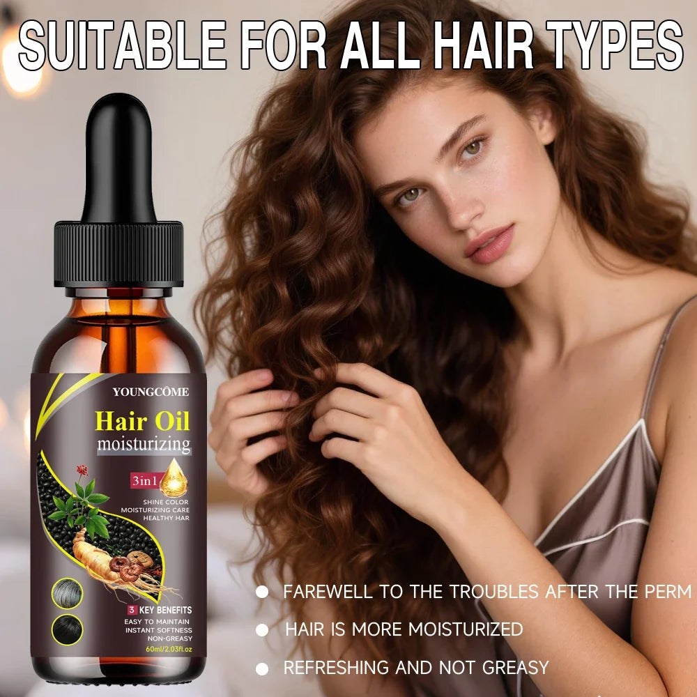 3-in-1 Multi-effect Hair Nourishing Oil Enhances Strength Silky Soft