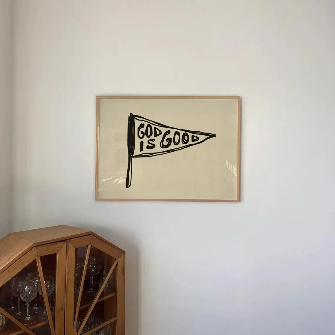 "God Is Good" Christian Minimalist Canvas Wall Art Print