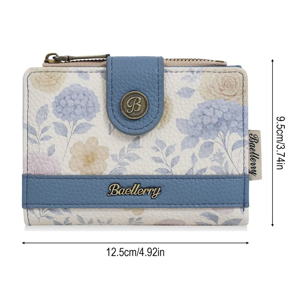 Women's Korean Style PU Leather Short Wallet | Multi Card Slots
