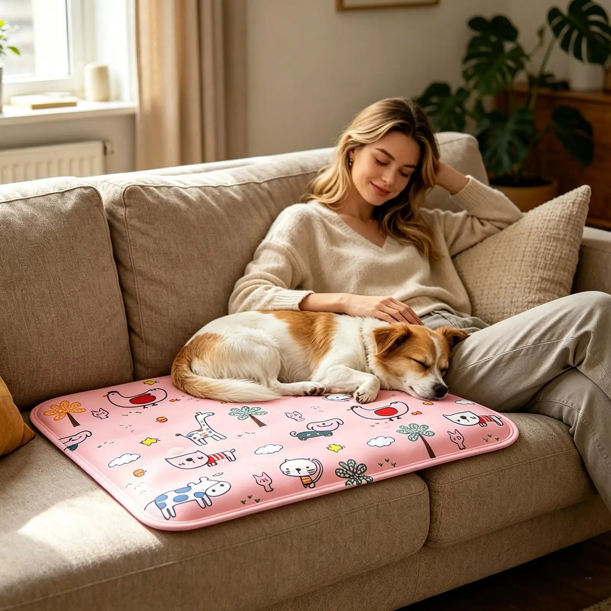 Pet Cooling Mat for Dogs & Cats – Gel Ice Pad Summer Bed