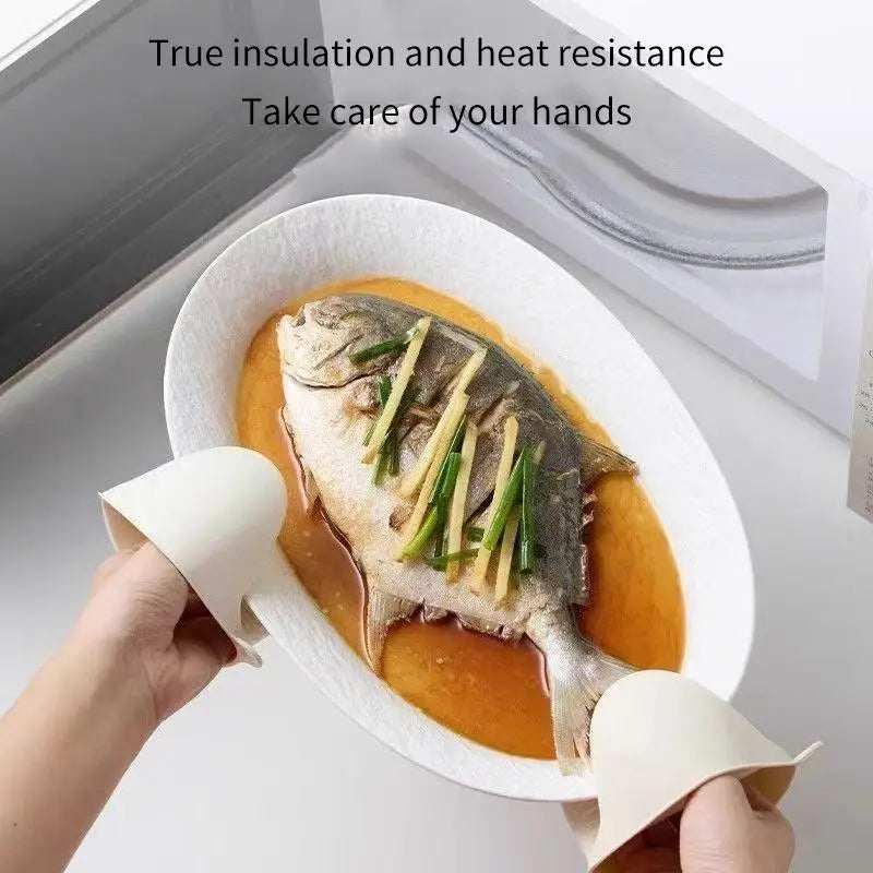 2-Pack Silicone Oven Mitts – Heat Resistant Non-Slip Kitchen Gloves