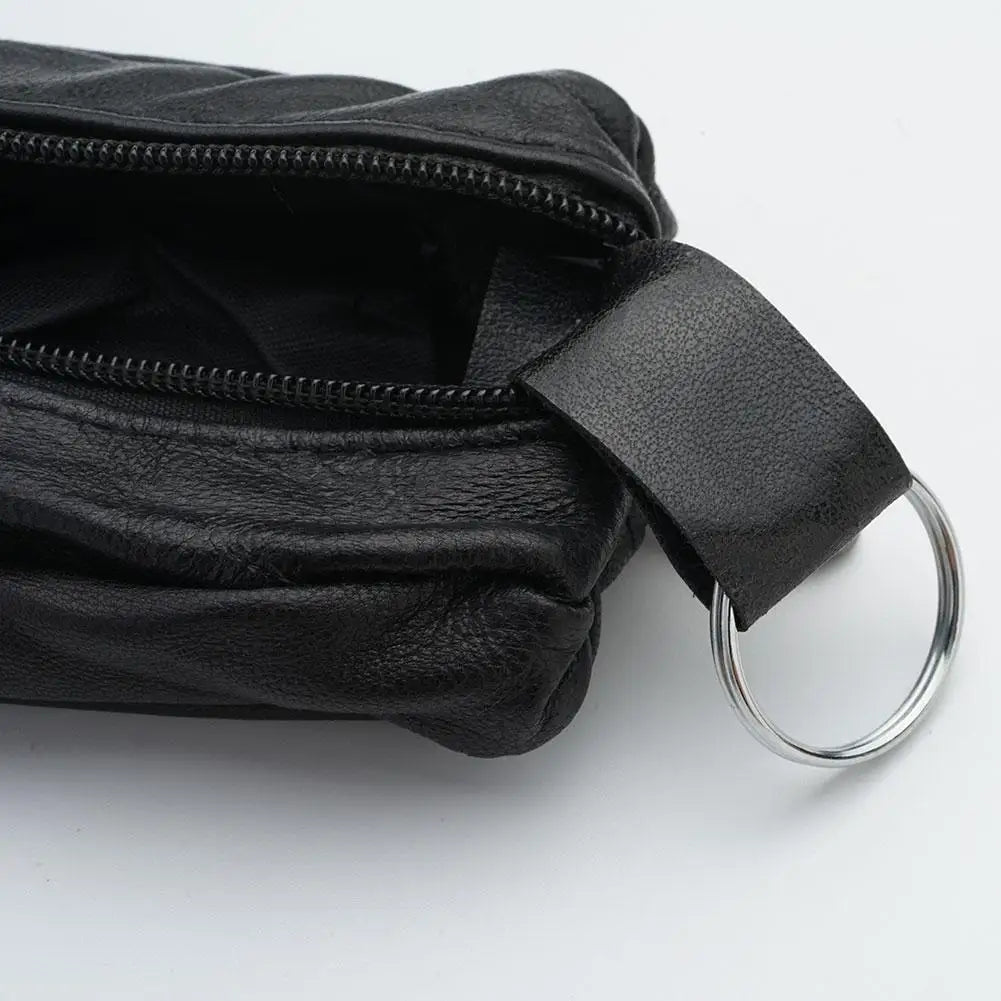12 Small Black Coin Purse Women's Leather Key Bag Fashion Handbag