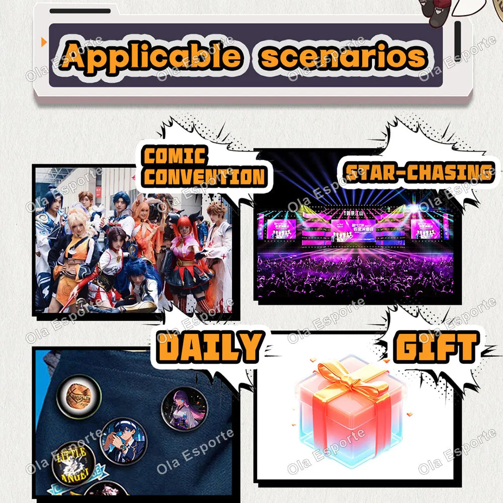 Smart LED E-Badge 1.85" Touch Screen | Anime & K-Pop Fan Pin