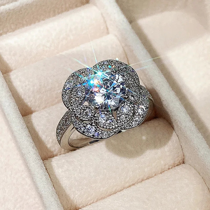 925 Silver CZ Diamond Bridal Ring Set | Women's Wedding Rings