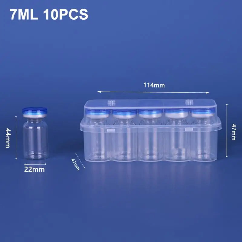 5-Pack Stackable Microtube Vial Storage Box | 3–10mL Clear