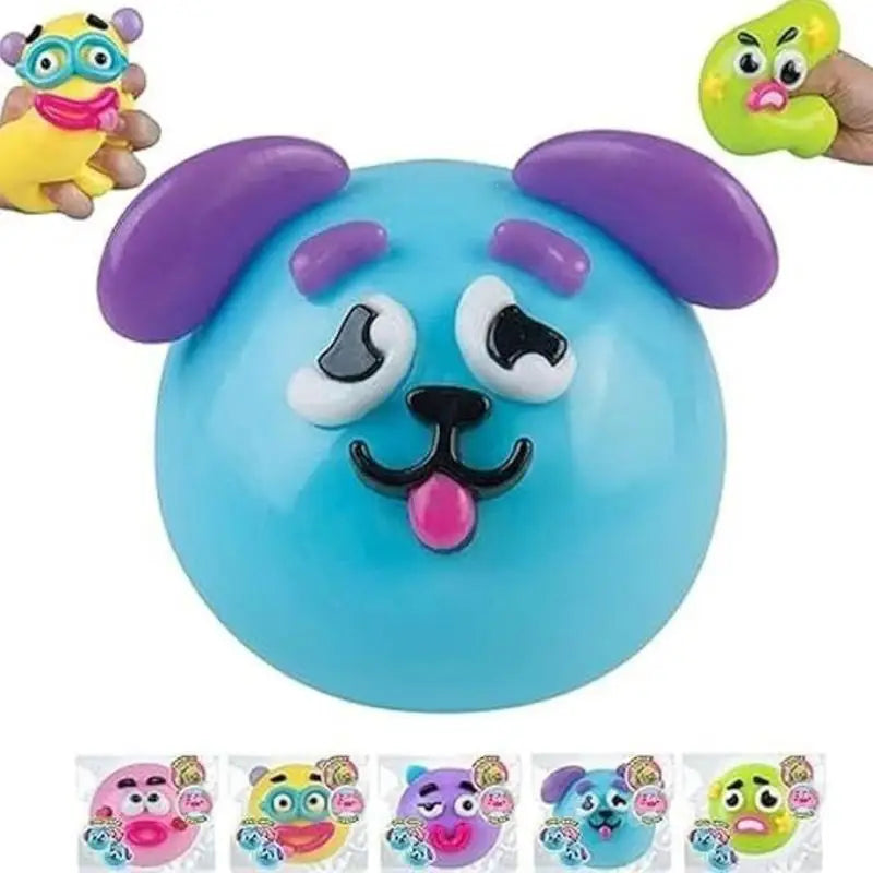 Slow Rise Squeeze Toy – Cute Dog Face Smusher Sensory Ball