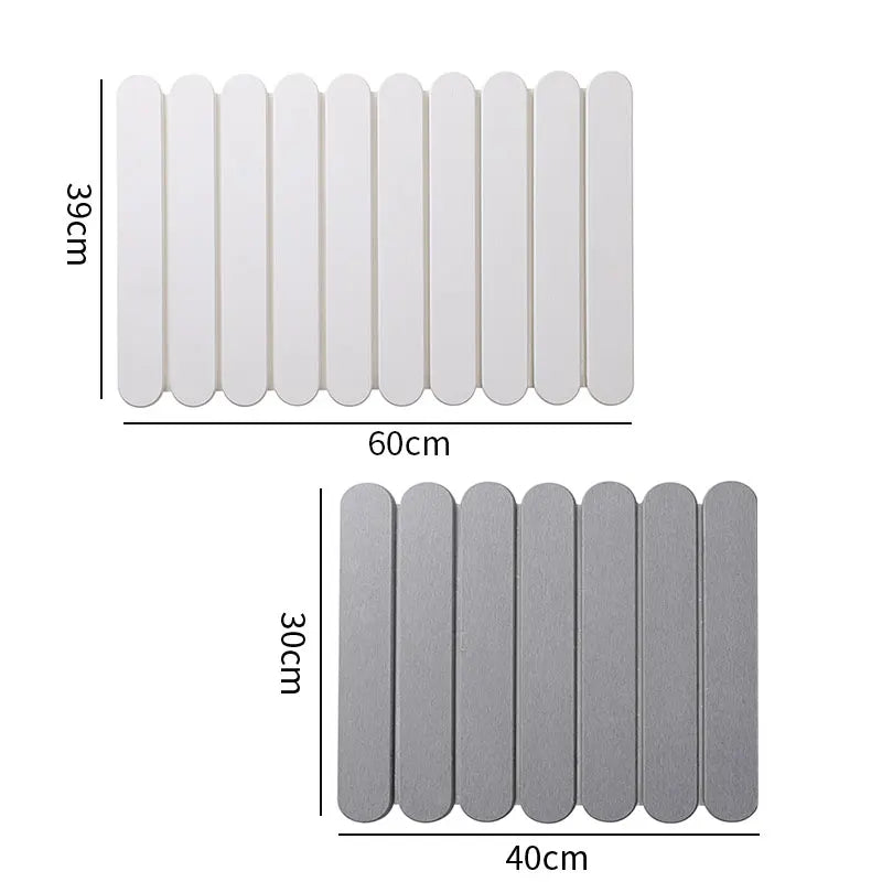 Roll-Up Diatomite Dish Drying Mat – Quick Dry & Non-Slip