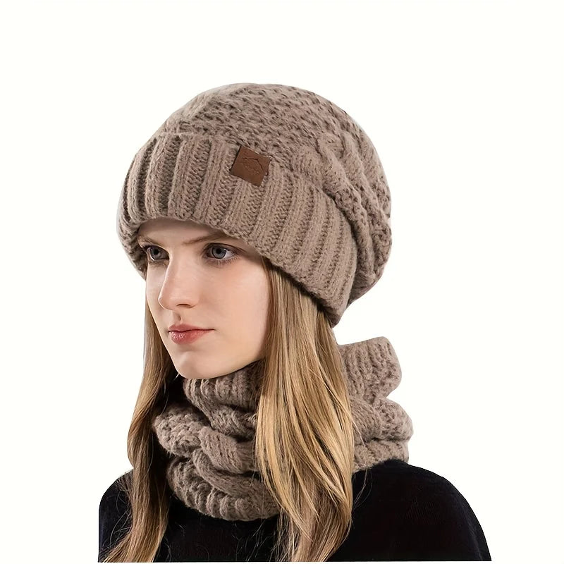 Thickened Winter Hat Scarf Ear Protection Beanie Shawl Men Women