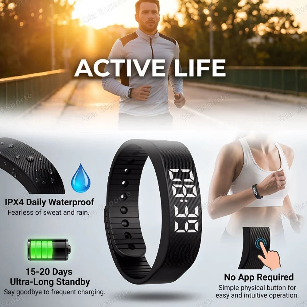 Digital Watch Alarm Vibrating Clock Silent Vibration Wake Up
