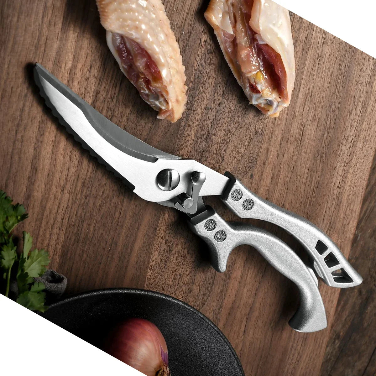 Multifunctional Stainless Steel Kitchen Scissors – Meat & Bone