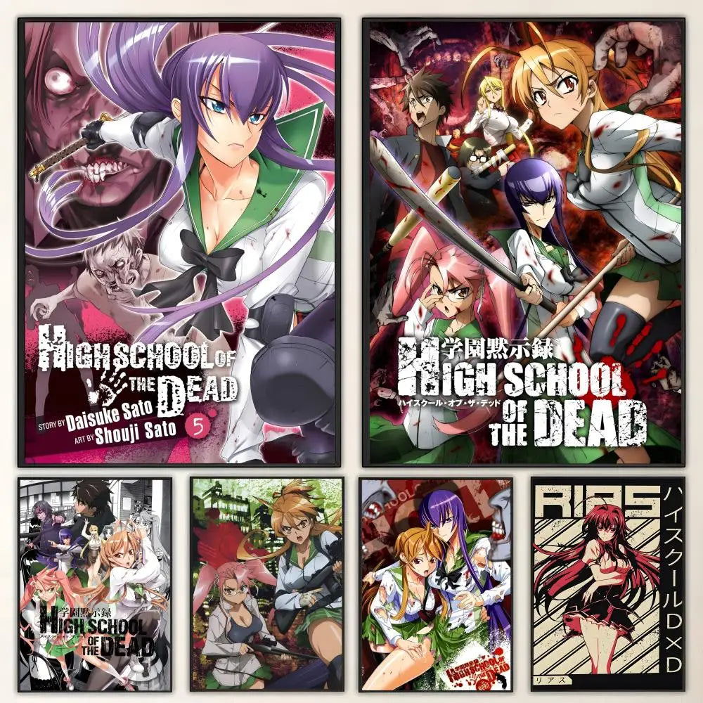 Highschool of the Dead Anime Poster – HD Waterproof Wall Art