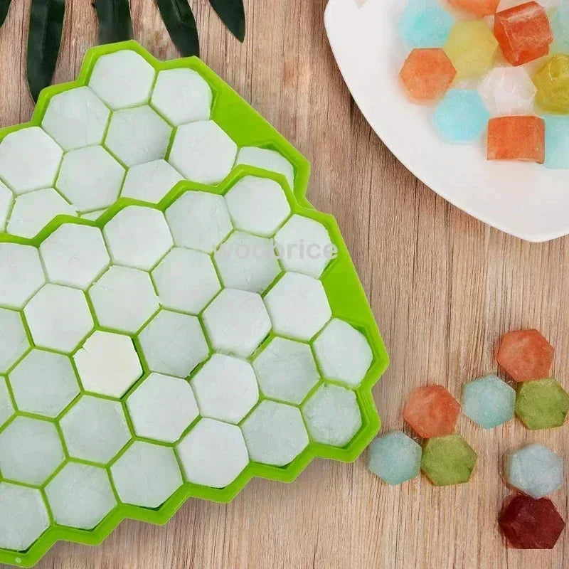 Silicone Honeycomb Ice Cube Tray – 37-Cavity BPA-Free Mold