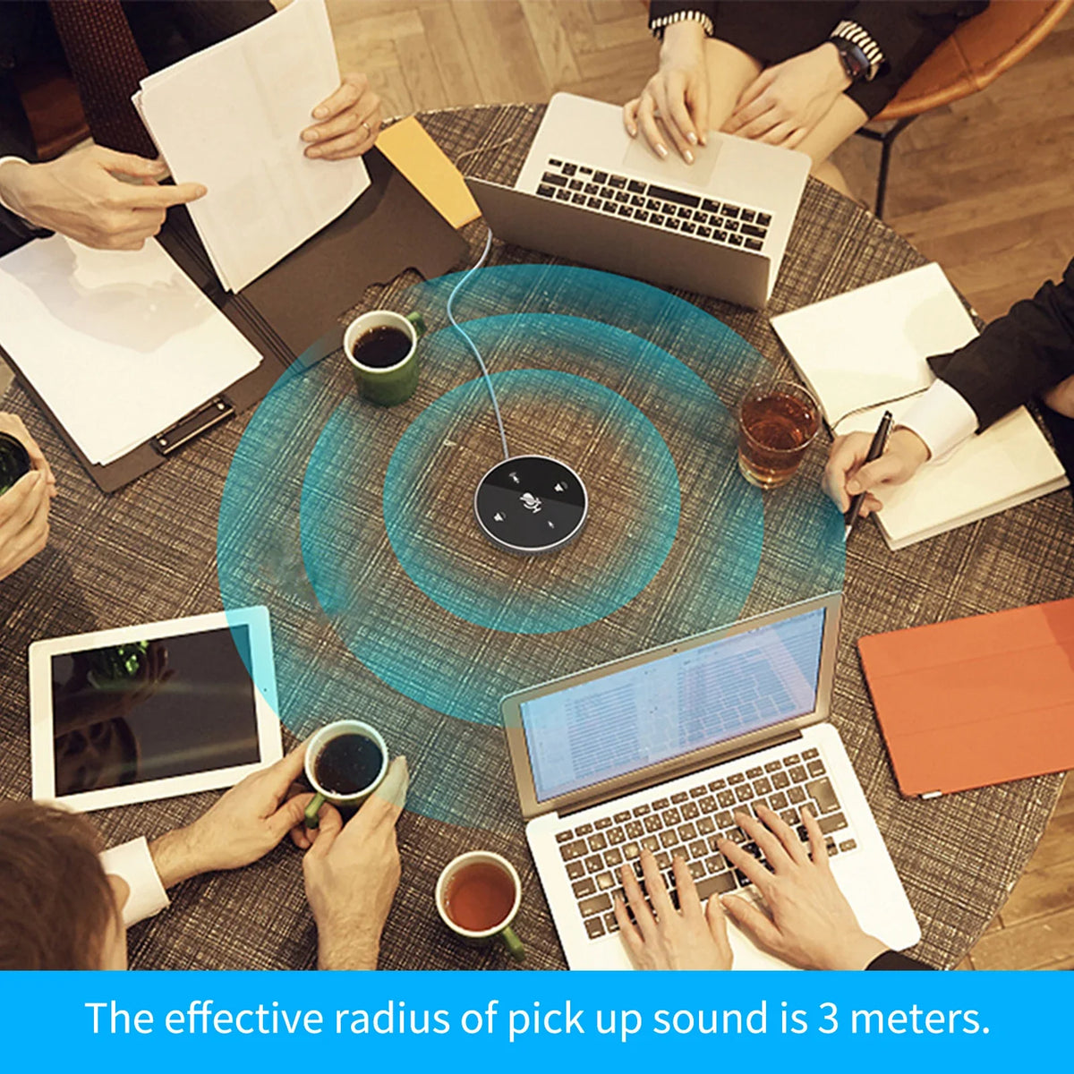 USB Conference Speakerphone | 360° Omnidirectional Mic & Speaker