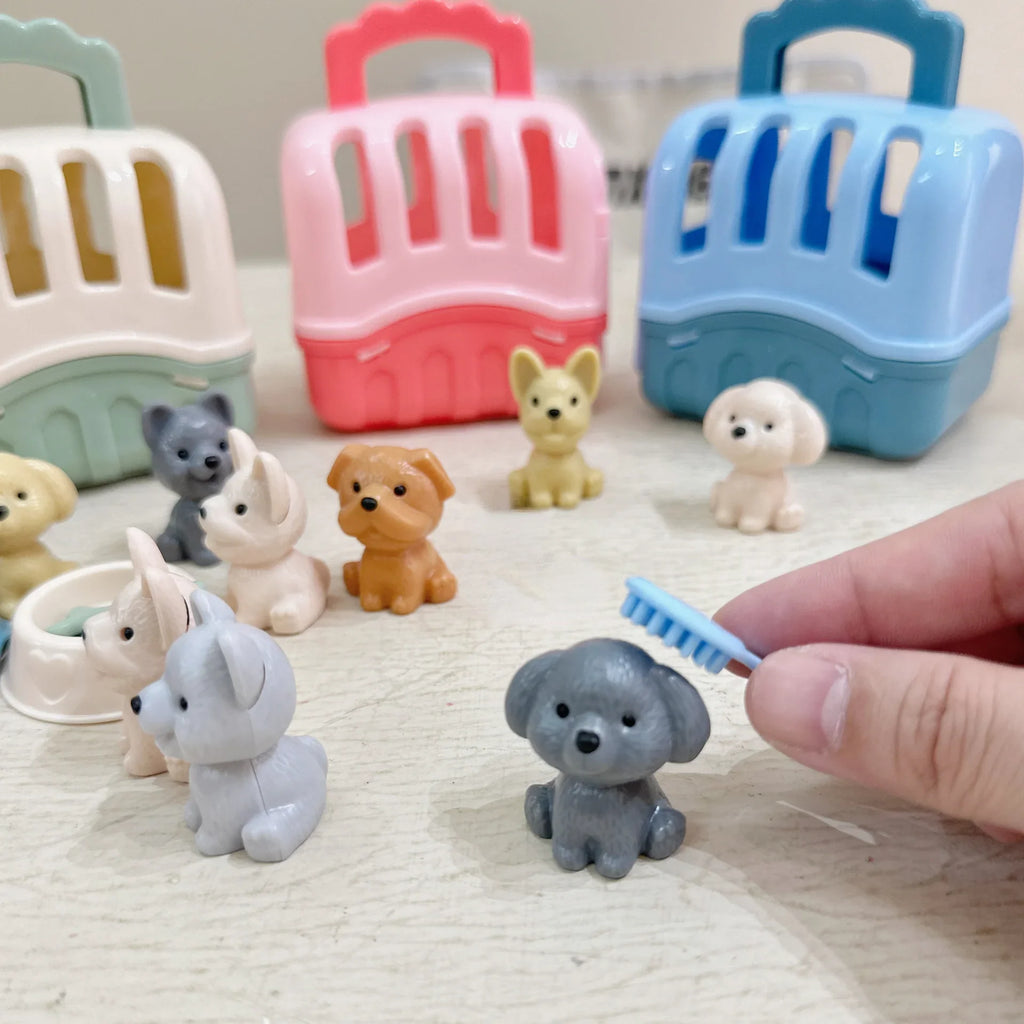 Pretend Play Pet House Playset Cute Mini Dog Role Vet Clinic Toy Kid