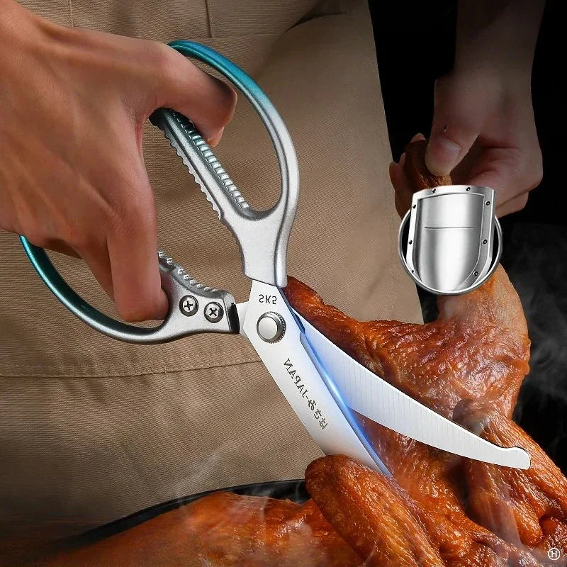 Kitchen Scissors – All-Steel Curved Blade Food Shears