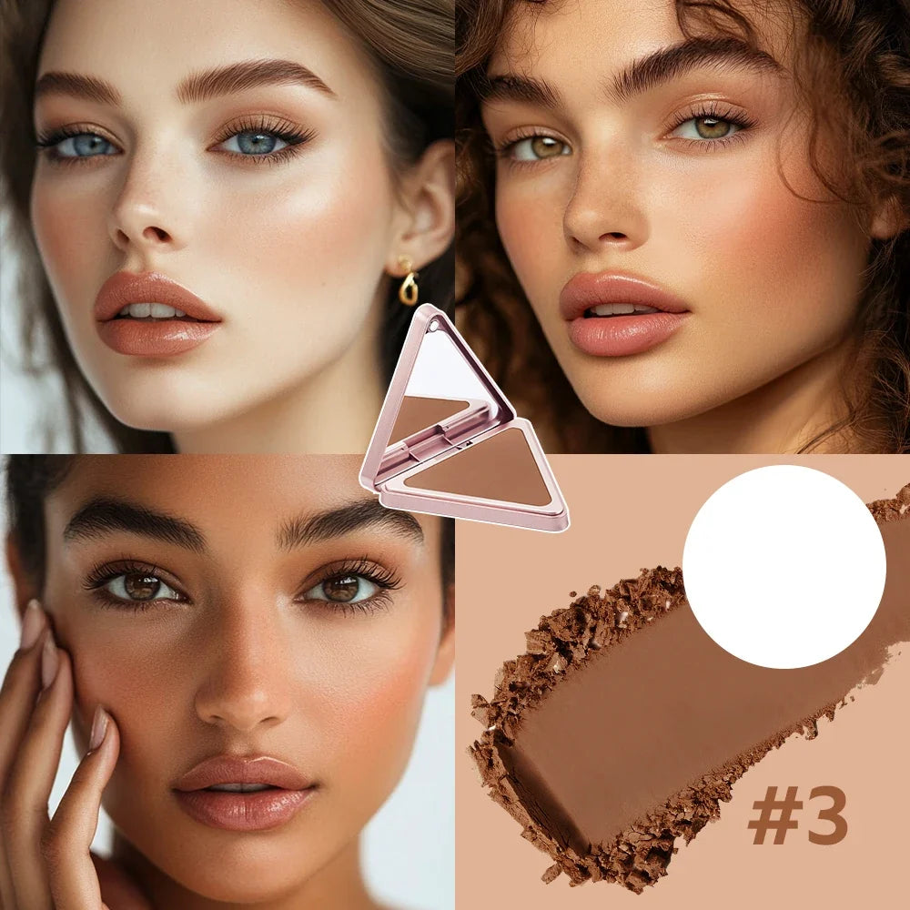 Matte Bronzer Powder – Contour, Blush & Shine Control Palette