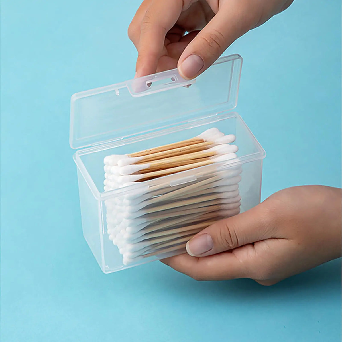 Transparent Cotton Swab Holder Travel Organizer Box