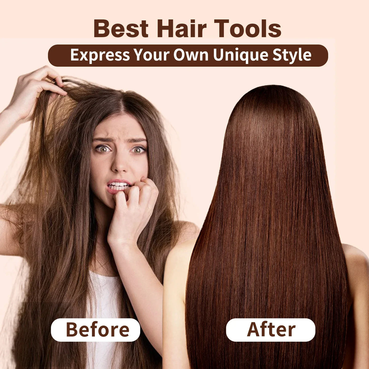 2-in-1 Air Styler Hair Dryer & Straightener | LCD Display