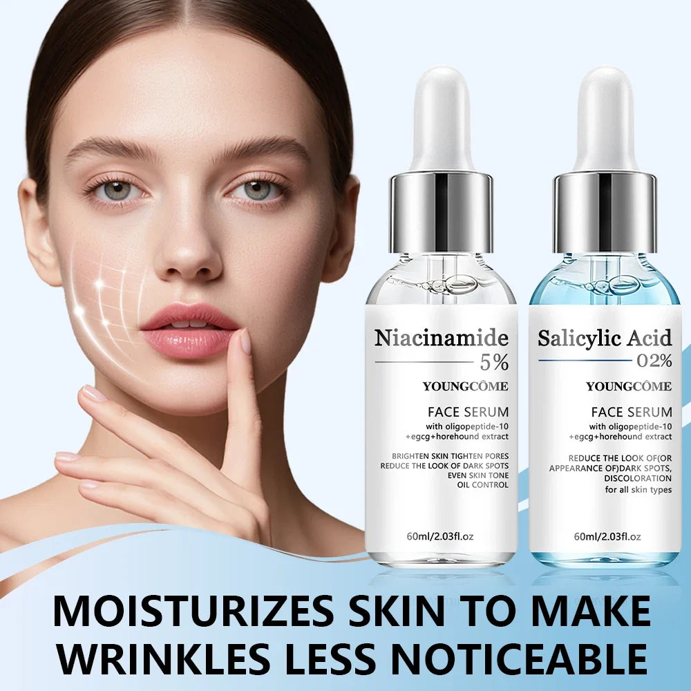 YOUNGCOME Salicylic Acid 5% Niacinamide Ceramide Face Serum Set