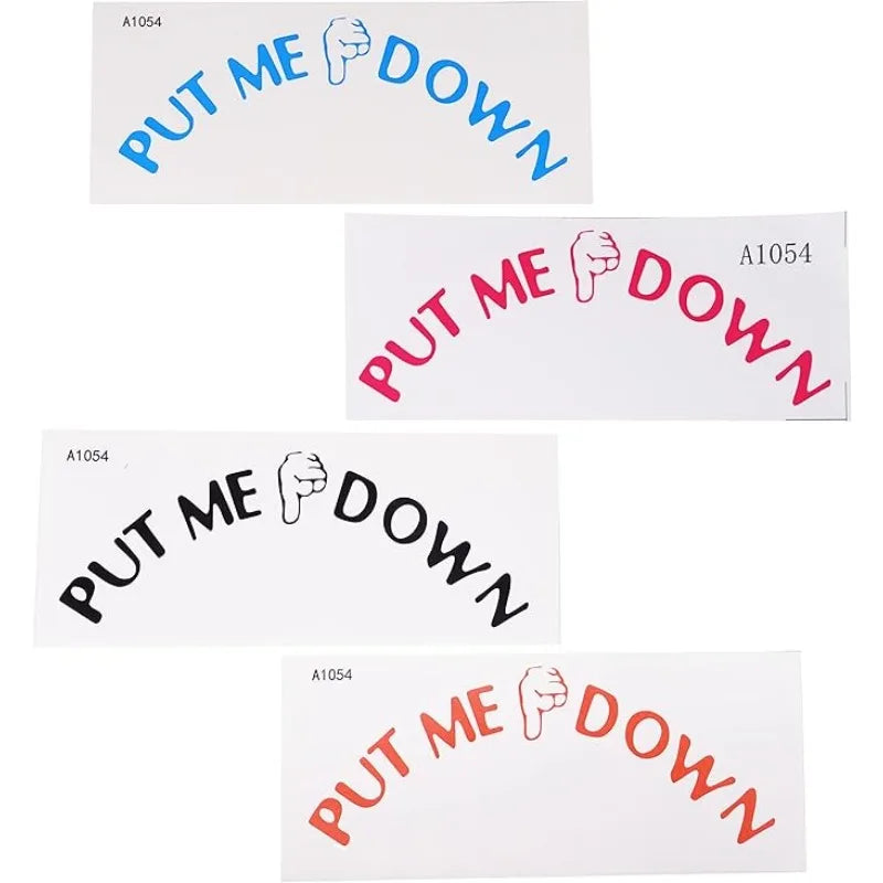 Gesture Hand Decal Funny Bathroom Toilet Seat Wall Sticker Sign Put