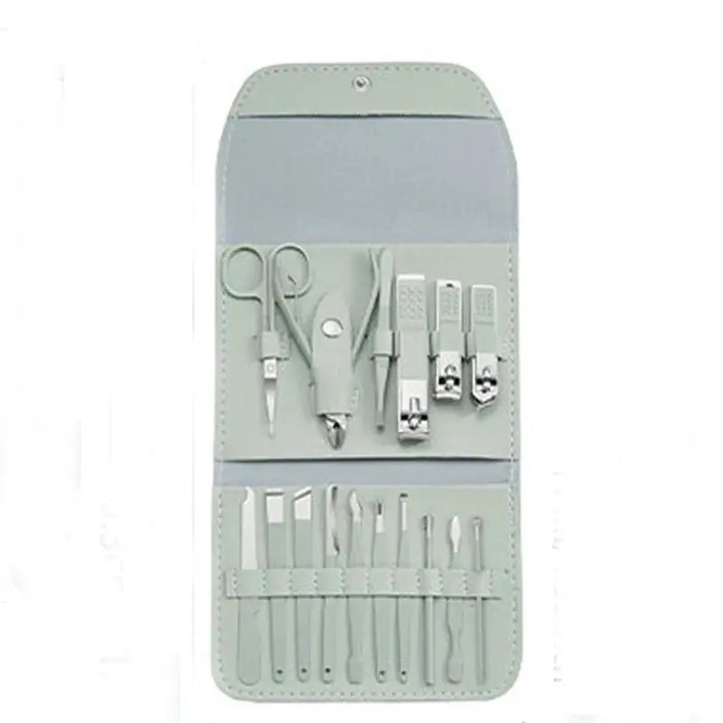 Stainless Steel Nail Clipper Manicure Set with Portable Case
