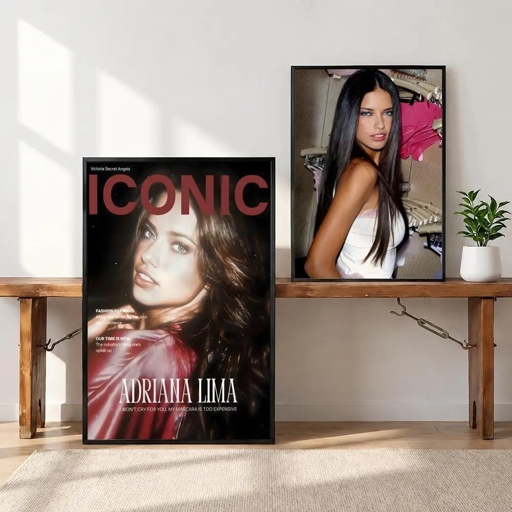 Adriana Lima HD Fashion Model Wall Poster | Modern Home Décor