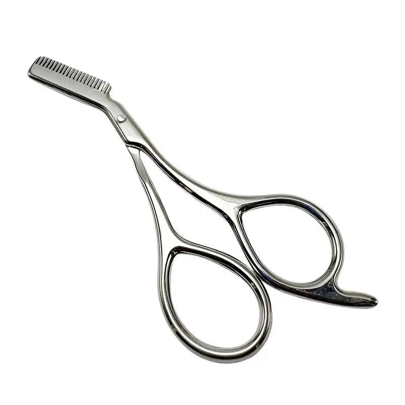 Stainless Steel Eyebrow Scissors with Comb – Precision Grooming