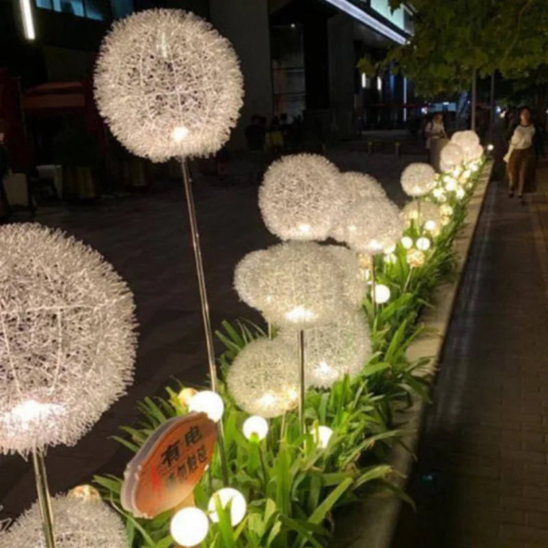 LED Dandelion Lamp Aluminum Wire Ball Outdoor Waterproof Luminous