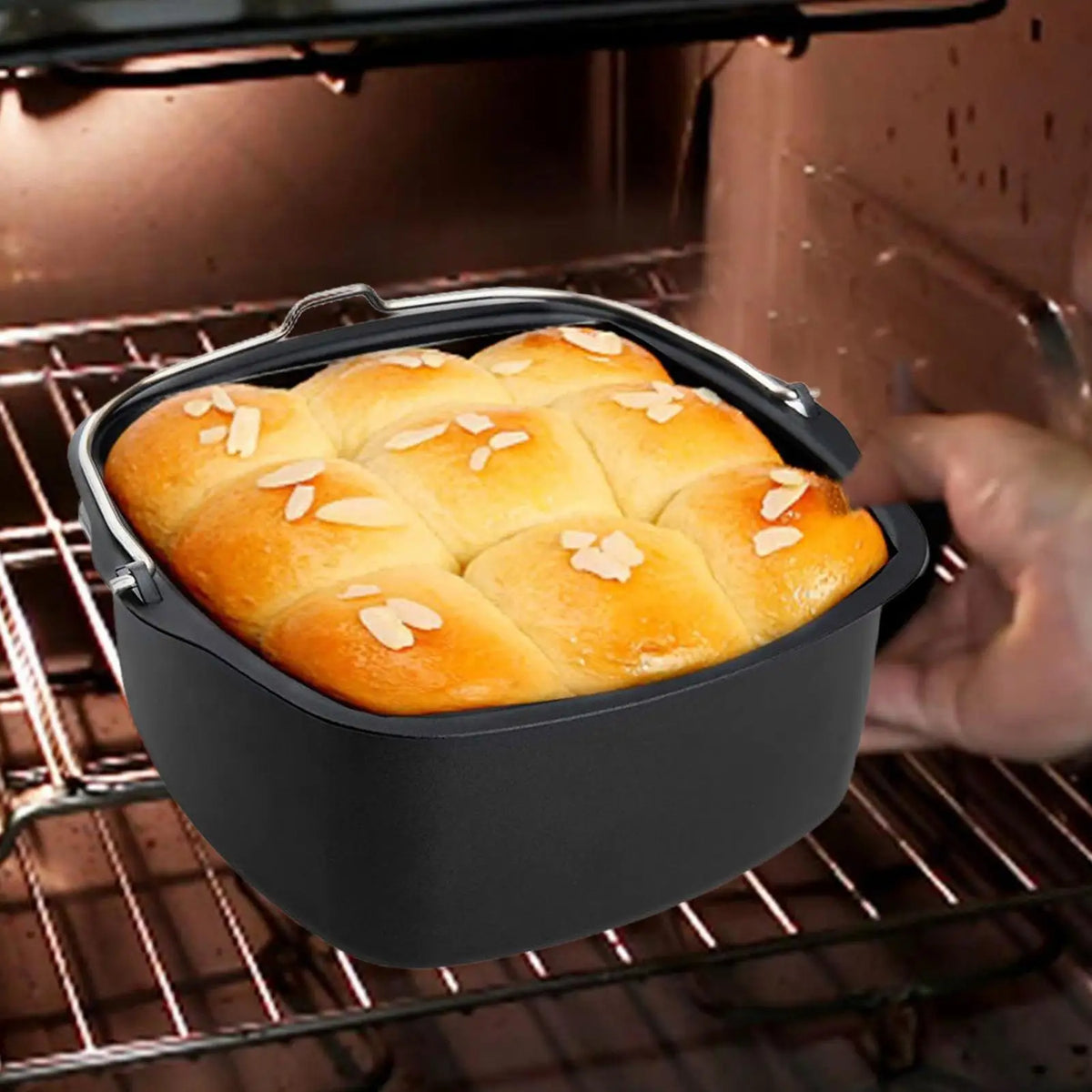 Air Fryer Cake Barrel Pans Tray Basket Mold Baking Heat Resistant