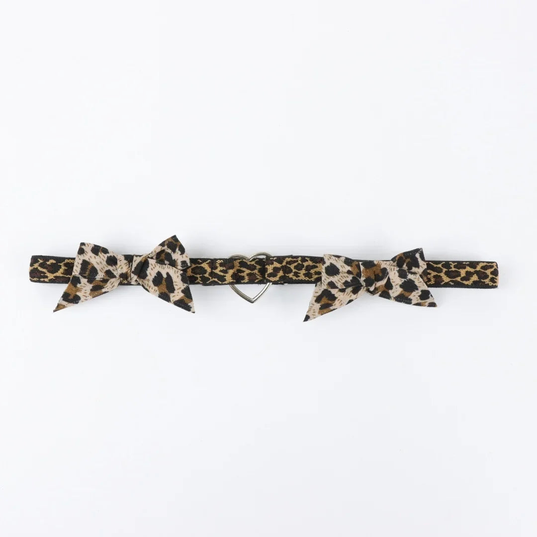 UYEE Leopard Print Bow Heart Leg Garter Belt Sexy Elastic Thigh Ring