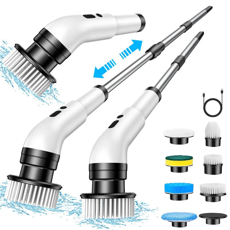 Electric Spin Scrubber – Cordless Cleaner with 7 Brush Heads