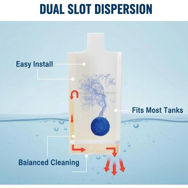Toilet Tank Slow-Release Cleaner Dispenser Box | No Residue