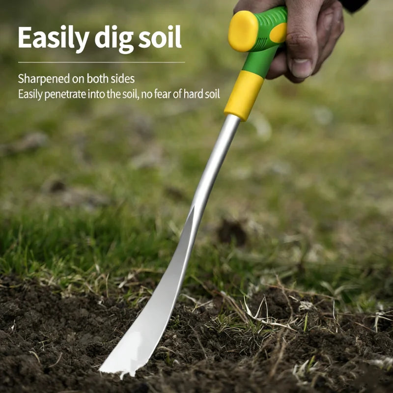 T-Handle Garlic Digging Shovel | Carbon Steel Garden Trowel
