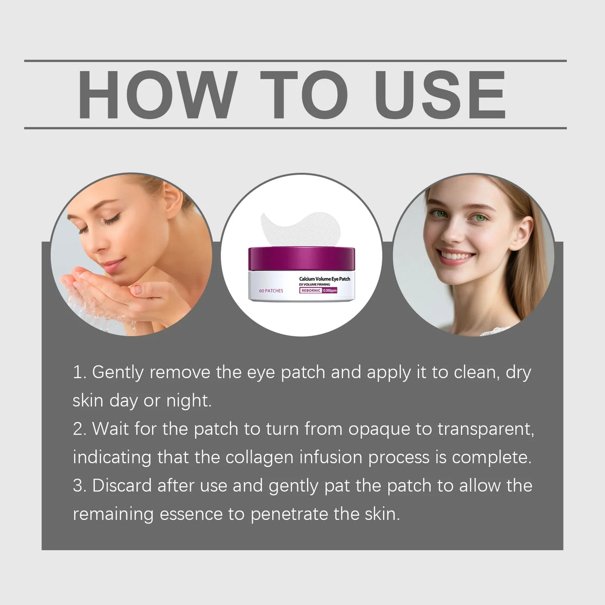 Collagen Eye Mask Patches – Dark Circles & Puffiness (60pc)