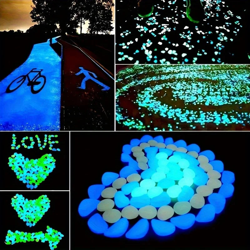 1200 Pcs Glow in the Dark Stones – Garden & Aquarium Pebbles