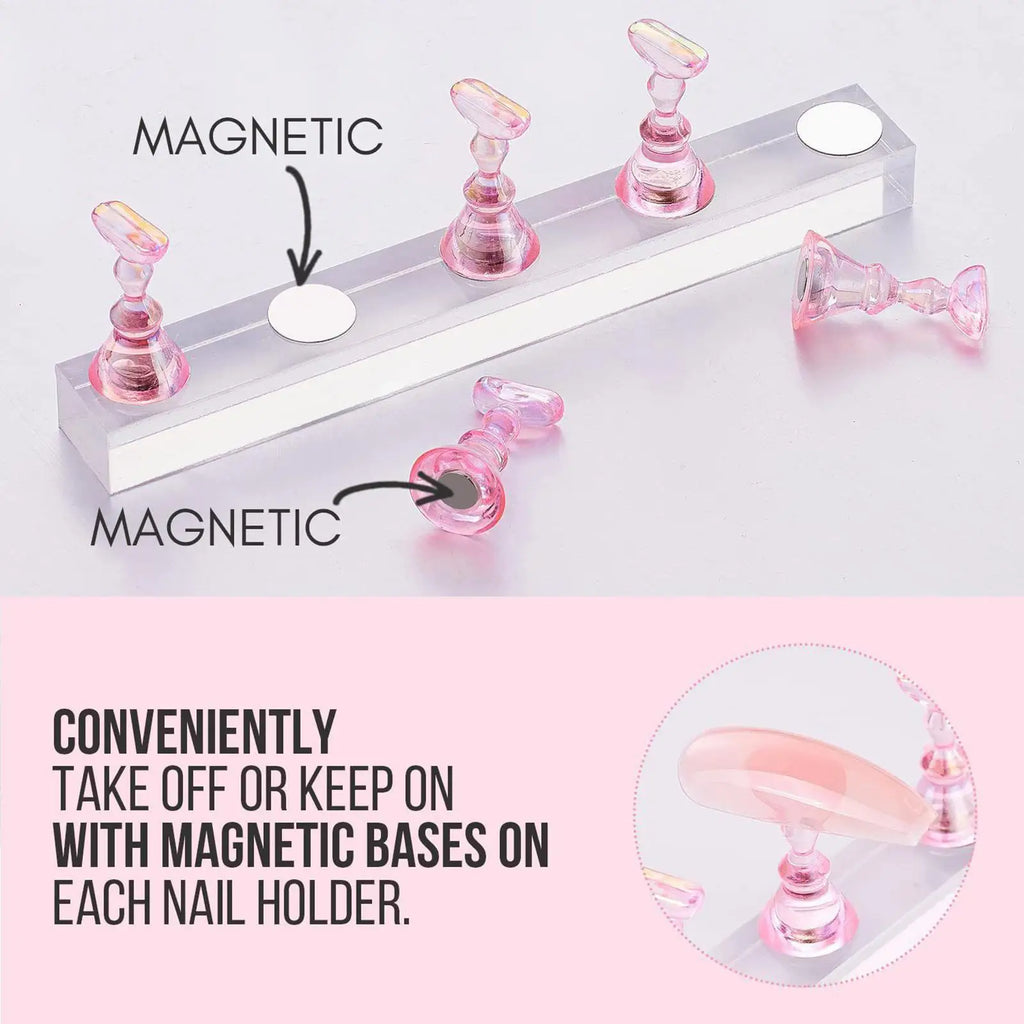 Magnetic Nail Stand Set | Press-On Nail Display & Art Holder