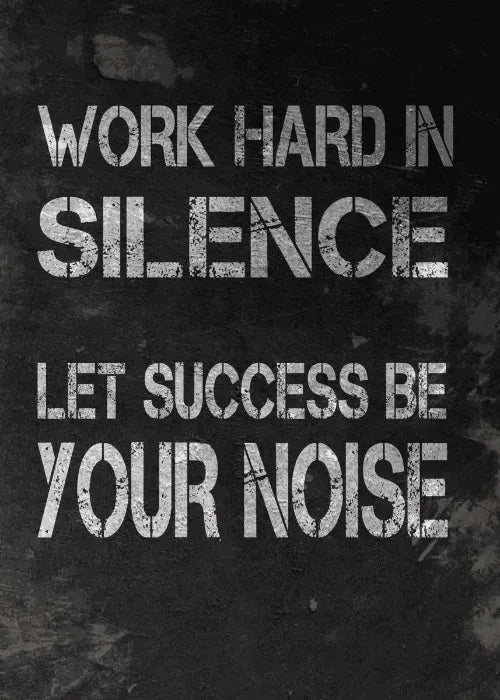 "Nobody Cares Work Harder" Motivational Canvas Wall Art