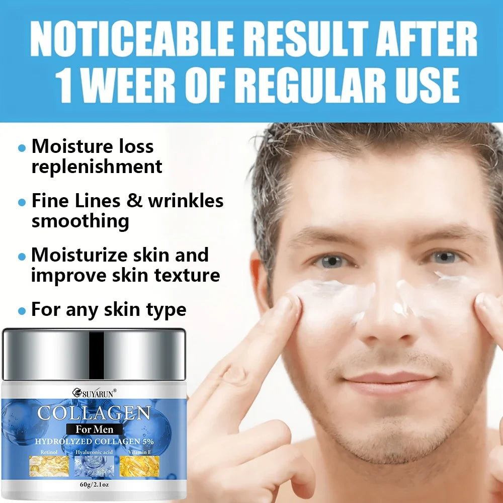 SUYARUN Collagen Men's Face Cream – Daily Hydrating Moisturizer