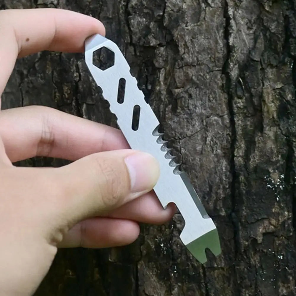 Mini Multifunctional Steel Survival Tool – Pry Bar, Wrench & Opener