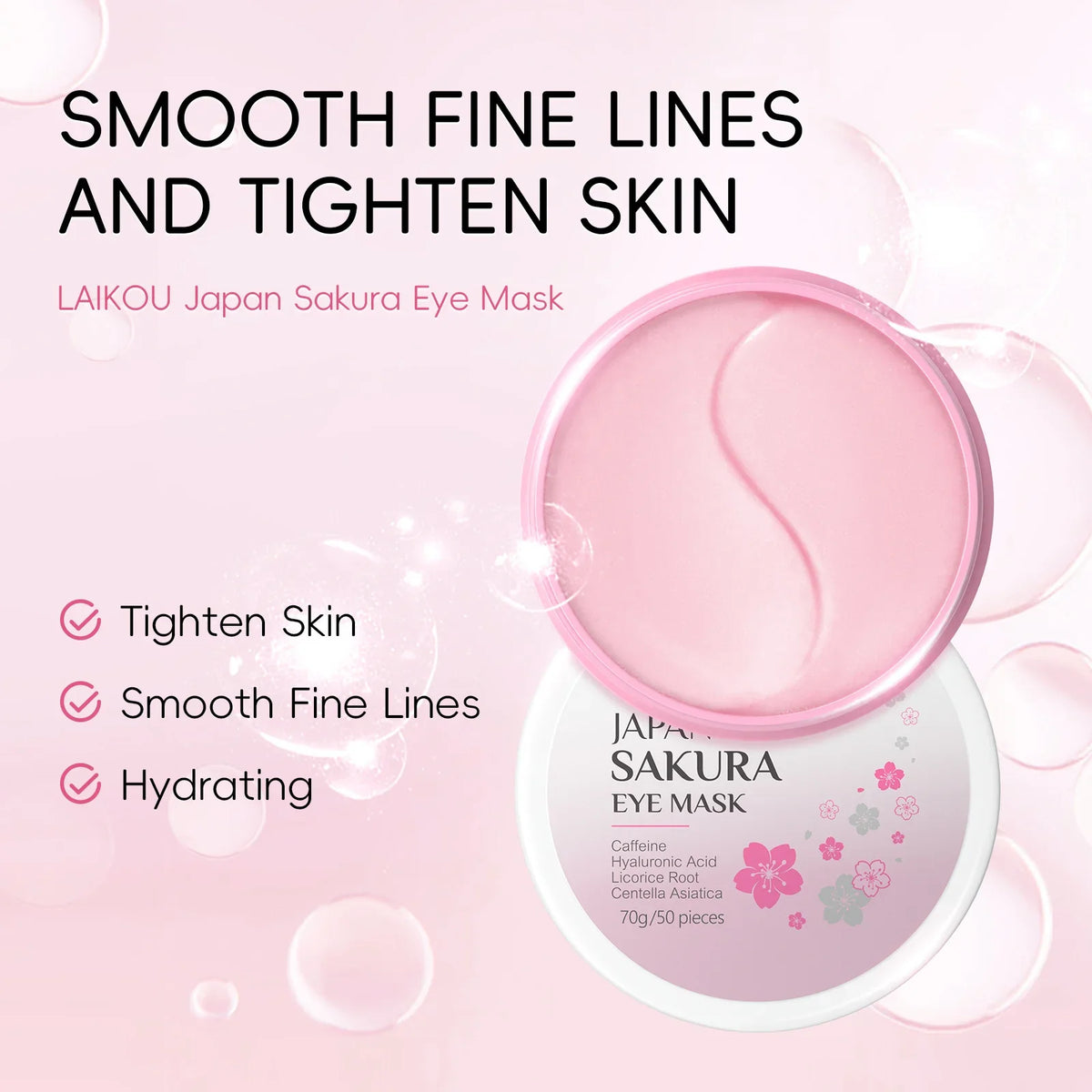 LAIKOU Sakura Snail Eye Mask – Dark Circles & Hydration Patch