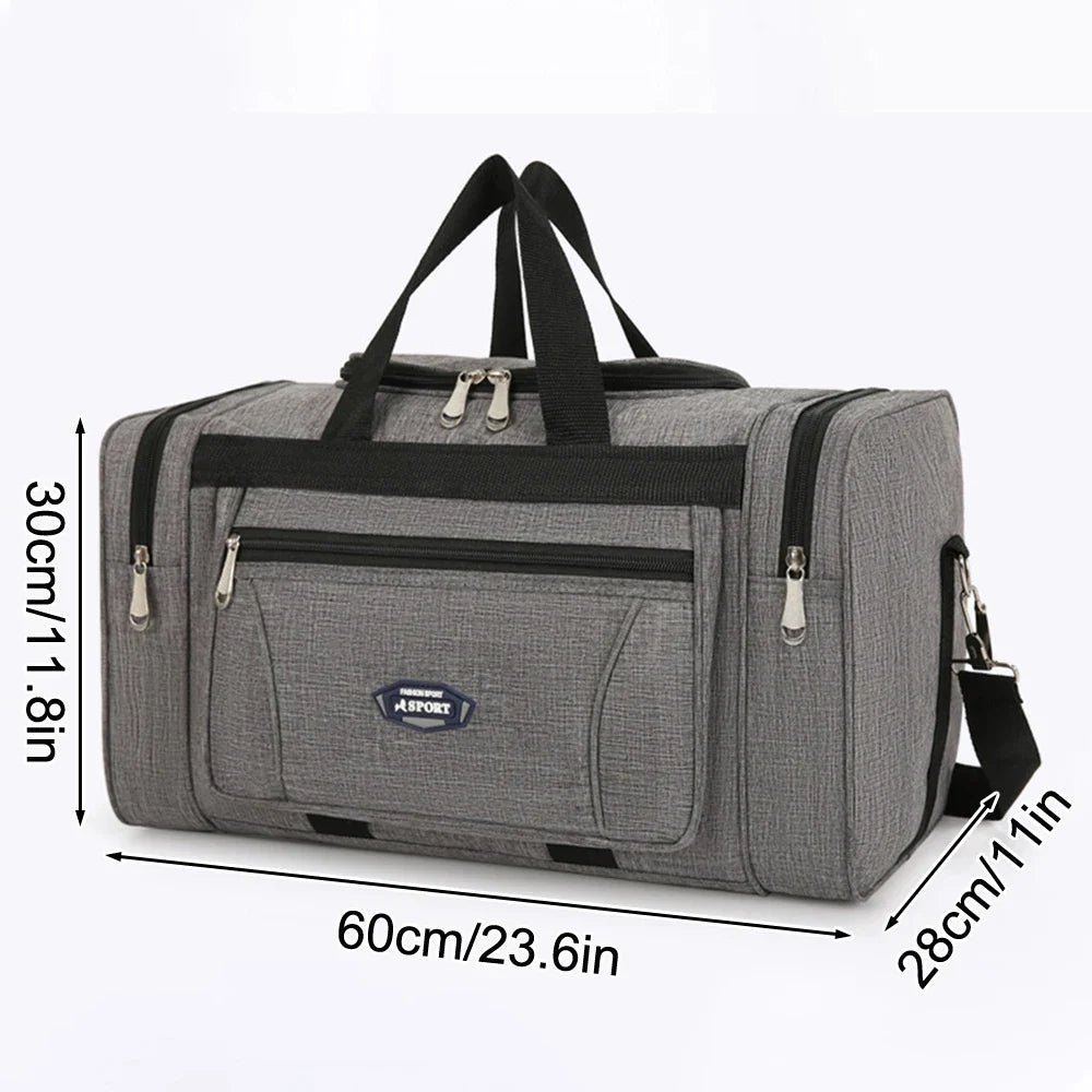 Men's Waterproof Oxford Duffle Bag | Large Travel Weekend Bag