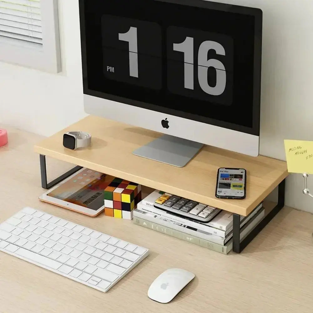 Monitor Stand Riser with Storage Rack | Home Office Organizer