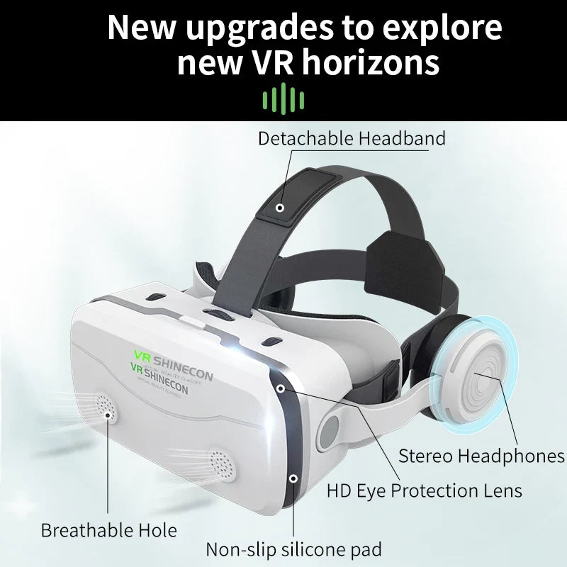 AyeBeau VR Headset 3D Glasses for Smartphones | Shinecon G15E