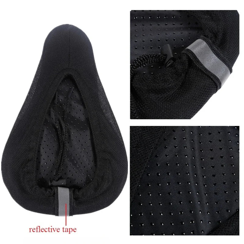 3D Bike Saddle Cover Breathable Comfort Foam Seat Cushion Cycling