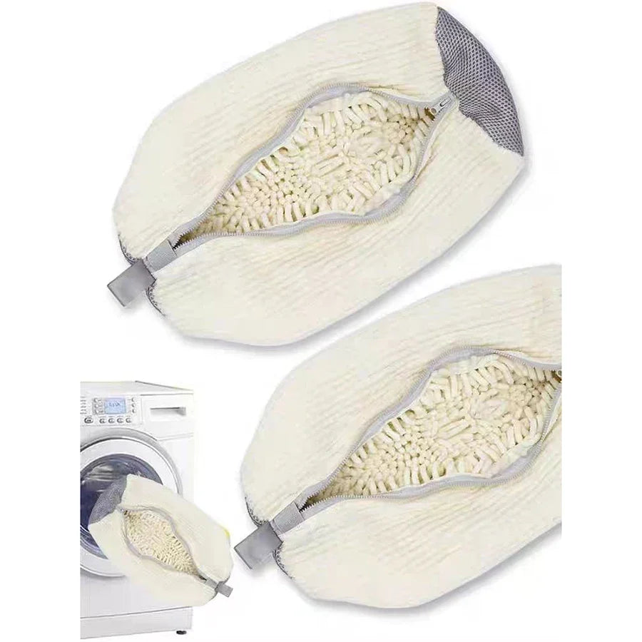 360° Fluffy Fiber Shoe Washing Bag – Reusable Laundry Bag